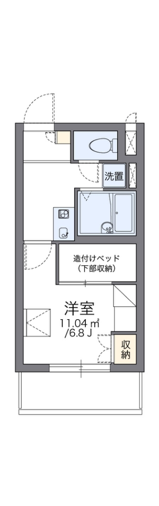 レオパレスヴィルヌーブ川崎Ａ 間取り図