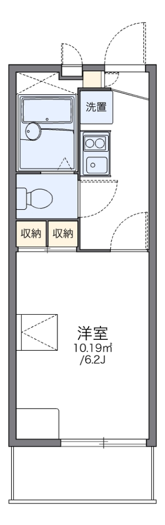 レオパレスＨＩＢＡＲＩＯＮⅡ 202号室 間取り