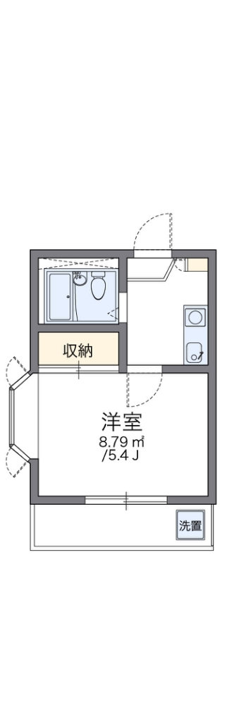 レオパレス横田 201号室 間取り