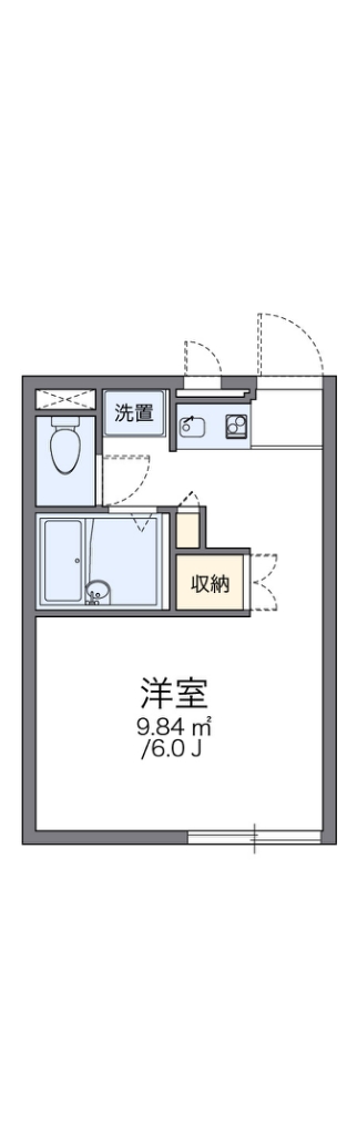 レオパレスメエガ 206号室 間取り