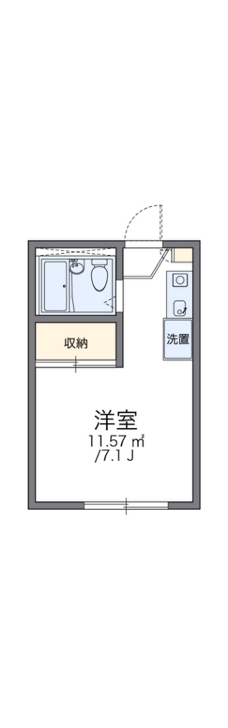 レオパレスパークヒル三ッ沢 101号室 間取り