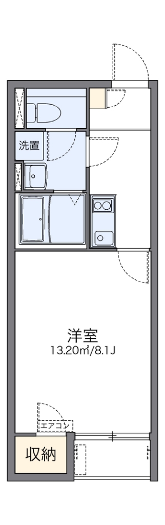 レオネクストモイム 105号室 間取り