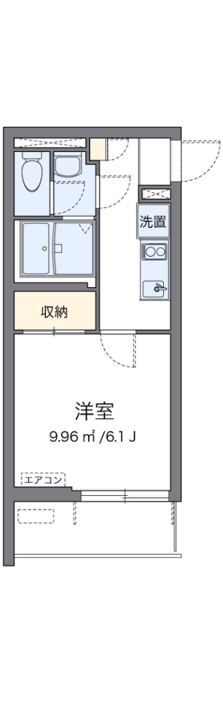 クレイノＭＵＬＢＥＲＲＹ 203号室 間取り