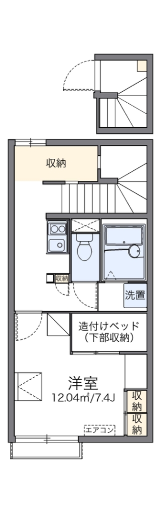 レオパレスフロラシオン　Ⅲ 210号室 間取り