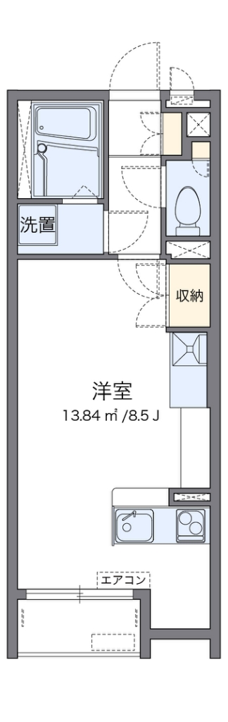 レオネクストシベール 104号室 間取り