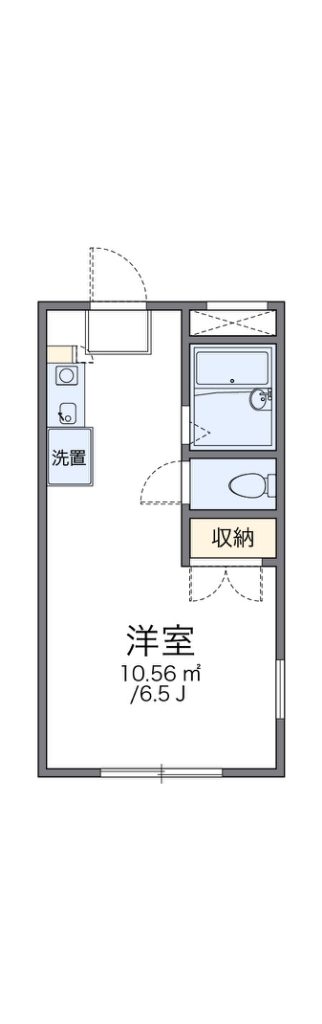 レオパレスルミエール 201号室 間取り