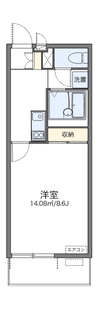 レオネクストリバーシティ本町 203号室 間取り