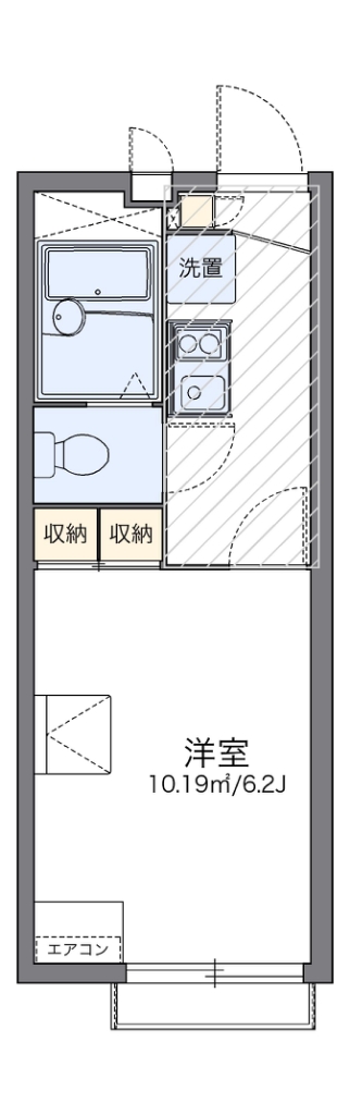 レオパレスアビイ　ロード 202号室 間取り