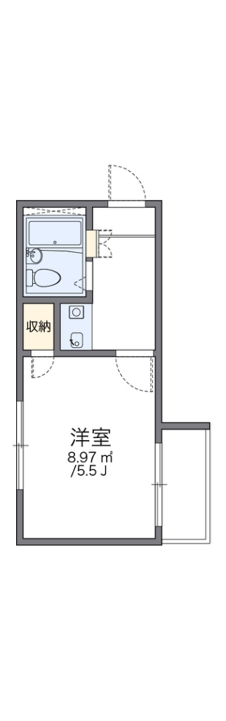 レオパレススプリーム三ッ沢 204号室 間取り