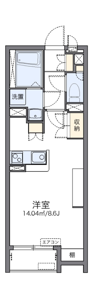 レオネクストラ　フォンテ 206号室 間取り