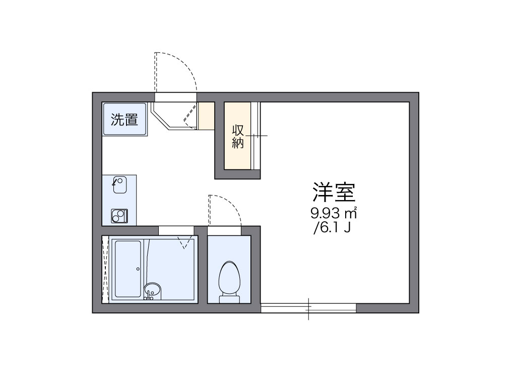 レオパレスグリーン 204号室 間取り