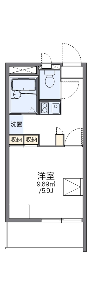 レオパレスエル２００１ 間取り図