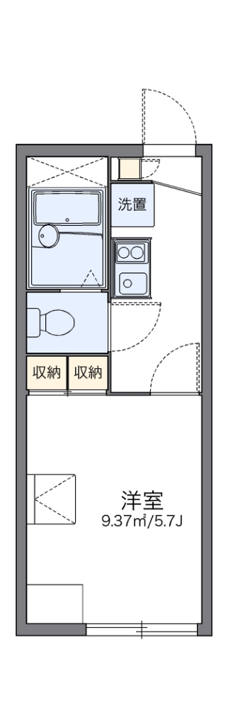 レオパレスオリーブ 204号室 間取り