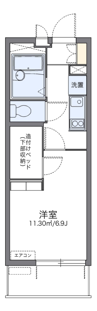 レオパレスプレステージ草加 402号室 間取り