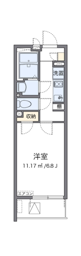 クレイノミオラヴィラ 307号室 間取り