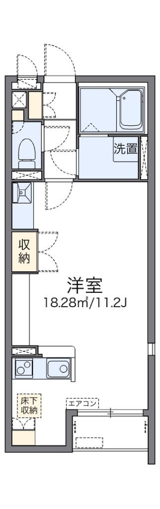 レオネクストオールリバー 101号室 間取り