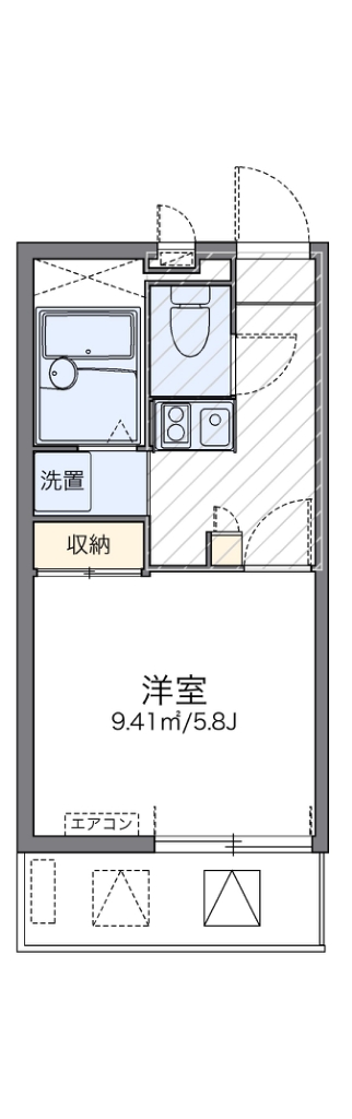 レオパレスオークザック 205号室 間取り