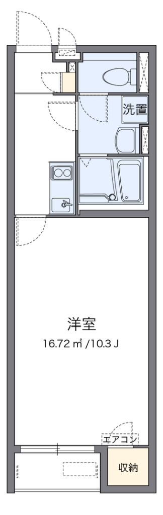 クレイノスリジエ 206号室 間取り