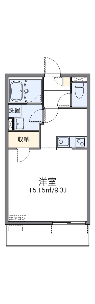 レオネクストオルフェーヴル 206号室 間取り