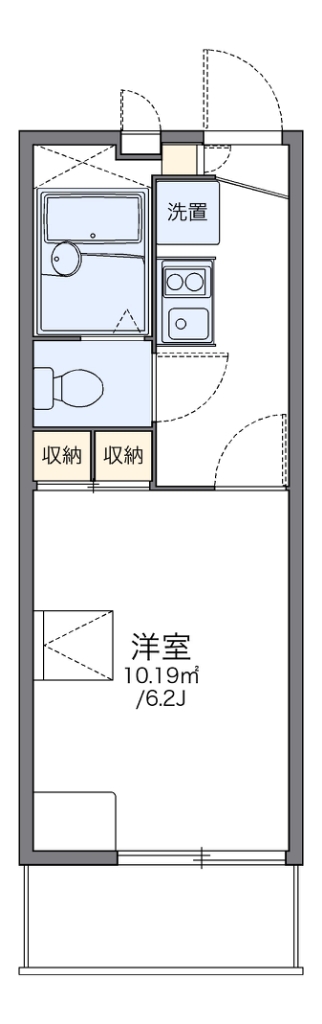 レオパレスハピネス 203号室 間取り