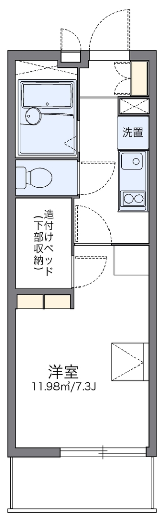 レオパレスＭＩＮＡＩ 303号室 間取り