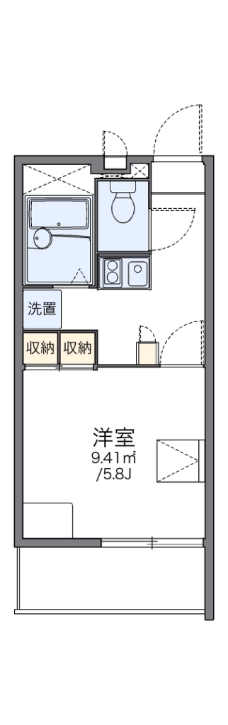 レオパレスメロディーベルイノⅡ 104号室 間取り