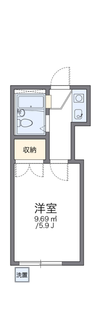 レオパレス蕨第３３ 104号室 間取り