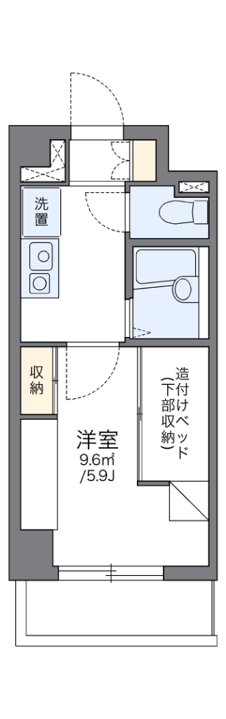 レオパレス宇田川町マンション 406号室 間取り