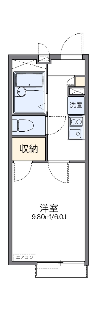 レオパレスカーサアゼリア 203号室 間取り