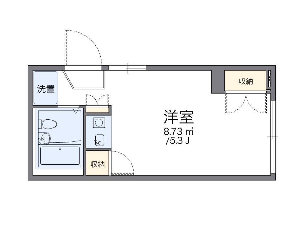 レオパレス新宿Ａ館 101号室 間取り