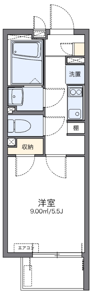 レオネクストキオラ 102号室 間取り