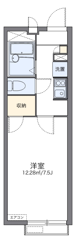 レオパレス和泉 202号室 間取り