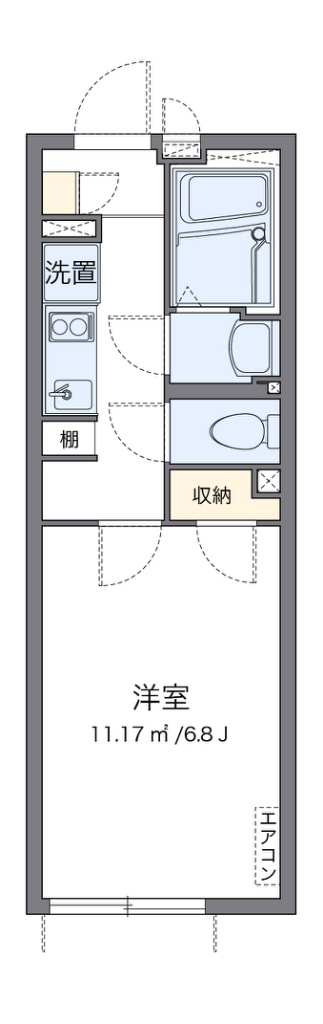 クレイノＭＩＫＩ西新宿 102号室 間取り