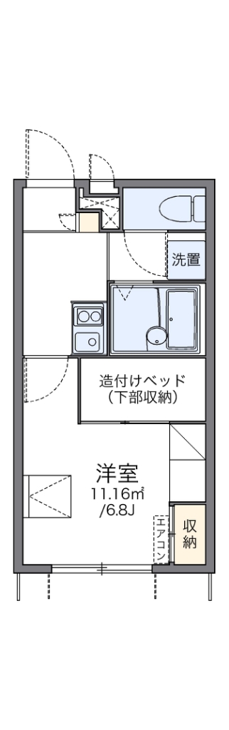 レオパレスエクセレンス 106号室 間取り