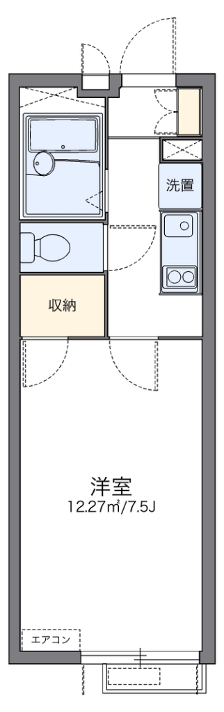 レオパレスフォーティーン扇 204号室 間取り