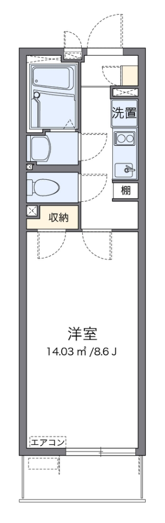 クレイノエスビレッジ 203号室 間取り