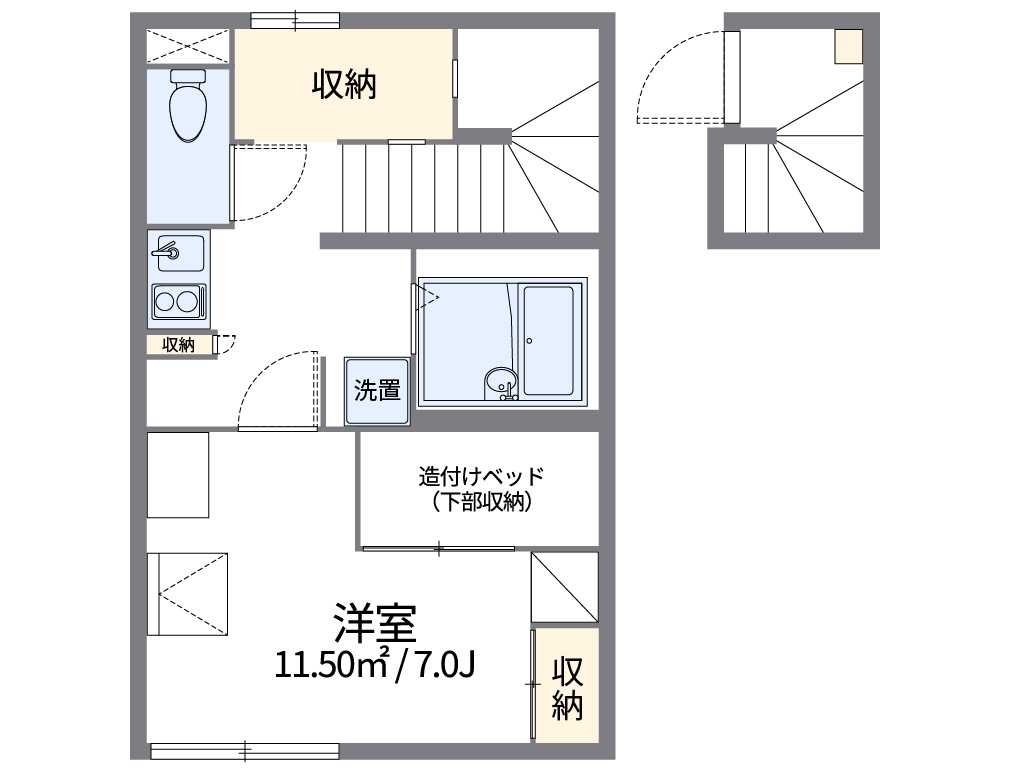 レオパレスきょうでん 間取り図