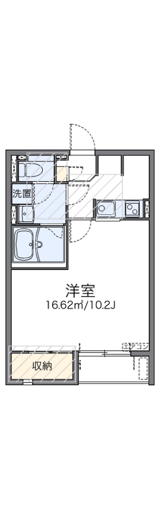 レオネクストかしわのき 202号室 間取り