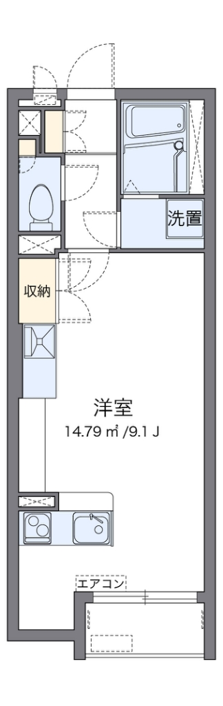 ミランダパレスアニマル２１Ｓ 間取り図