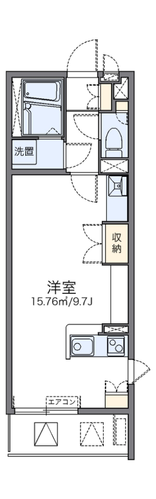 レオネクストアシュ 209号室 間取り