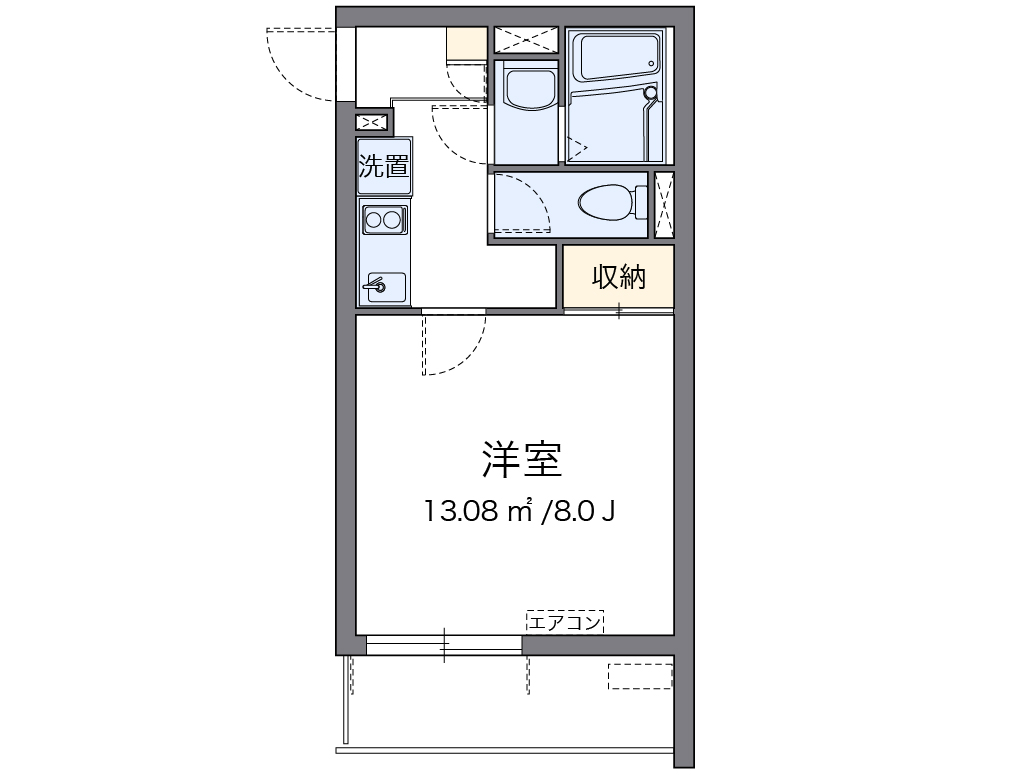 クレイノＫＭＹ南与野 203号室 間取り