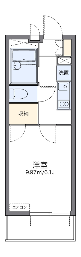 レオパレスプリマヴェーラ 401号室 間取り