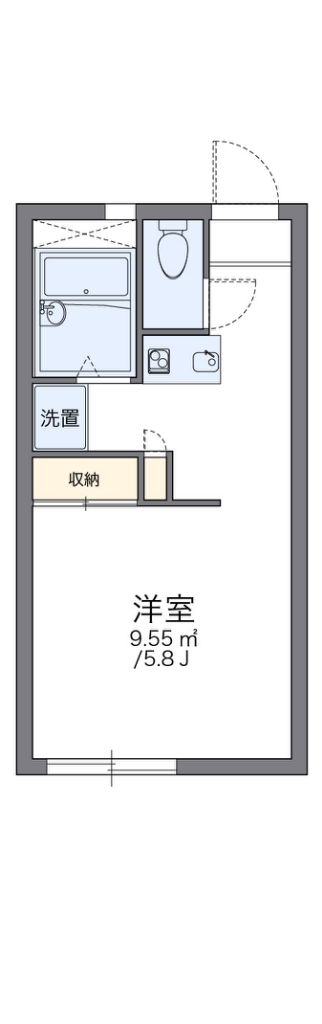 レオパレスエスパドン 101号室 間取り