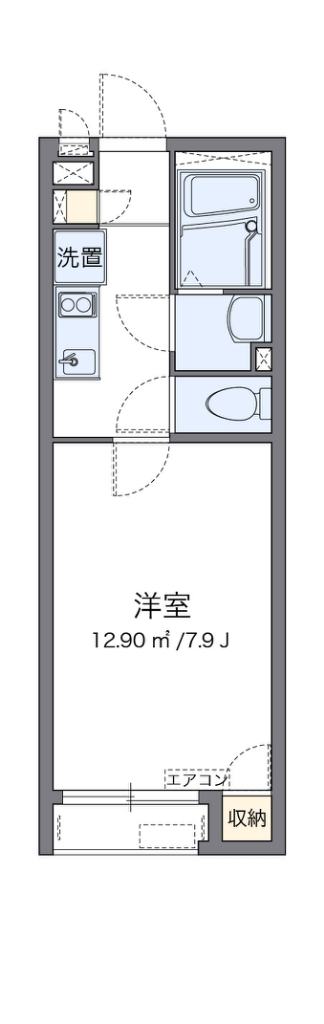 クレイノ桜ソレイユ 208号室 間取り