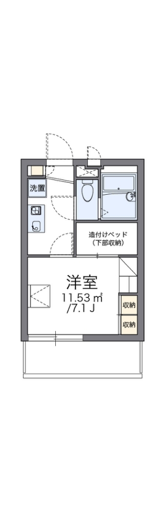 レオパレスＳ　Ｋ 203号室 間取り