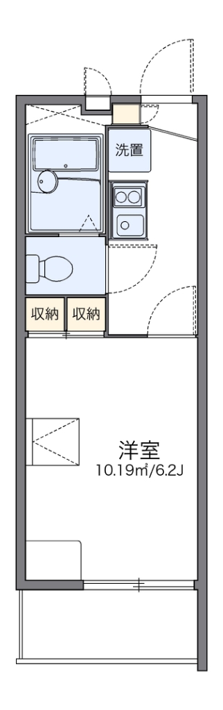 レオパレスアミー 106号室 間取り