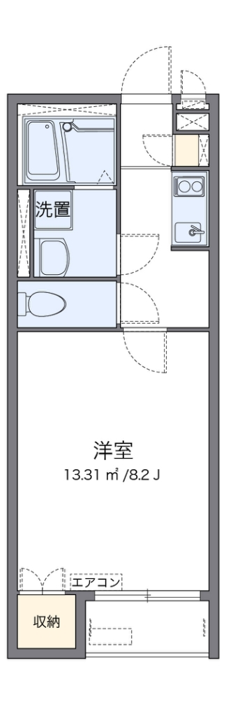 ミランダ野火止Ⅰ 206号室 間取り