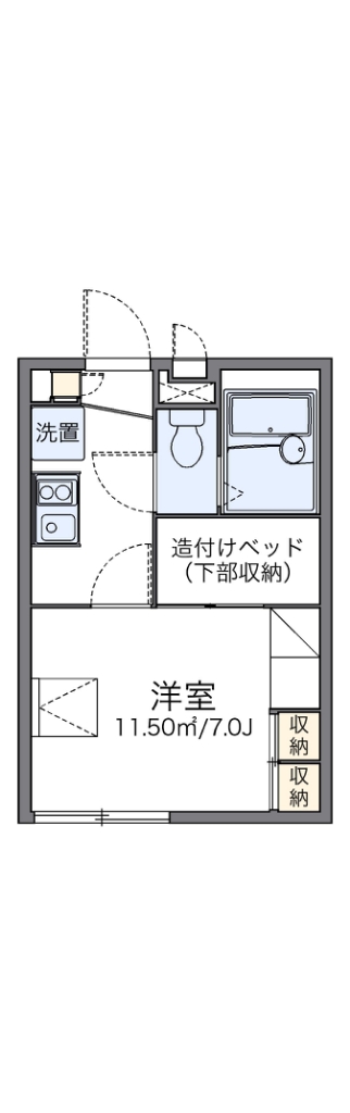 レオパレスレーブメルベーユⅡ 間取り図