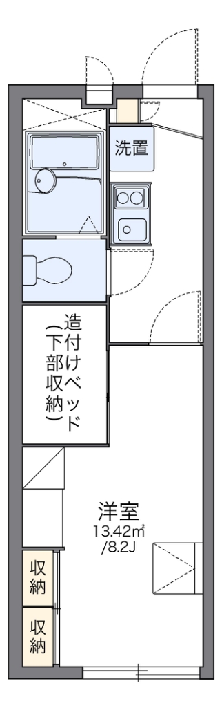 レオパレス片岸 203号室 間取り