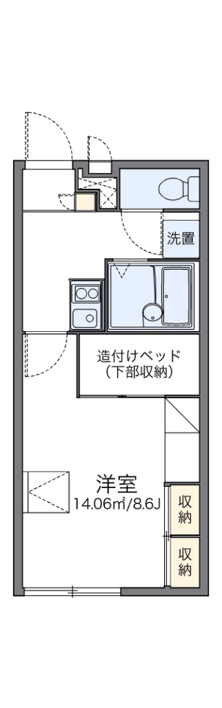 レオパレス喜勇 106号室 間取り